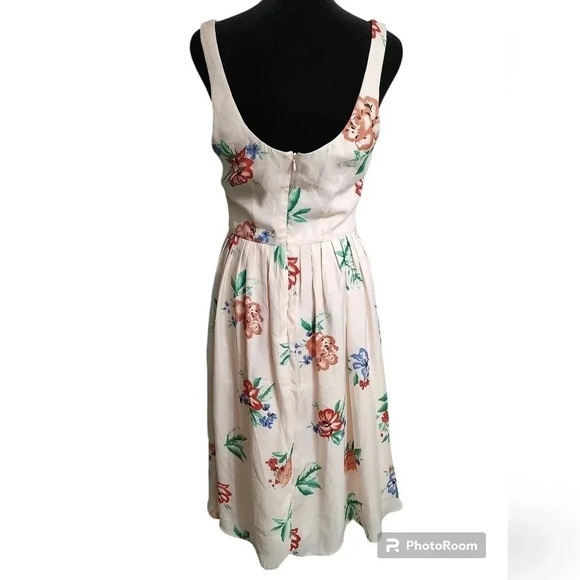 BB Dakota Heleen Peach Floral Print Midi Dress - Picture 3 of 7